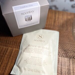 Scentsy Golden Crest Diffuser and scentsy soak